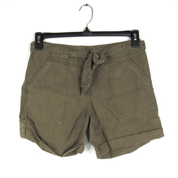 Sanctuary Linen Green Squad Women's Shorts Military Green - Picture 1 of 5